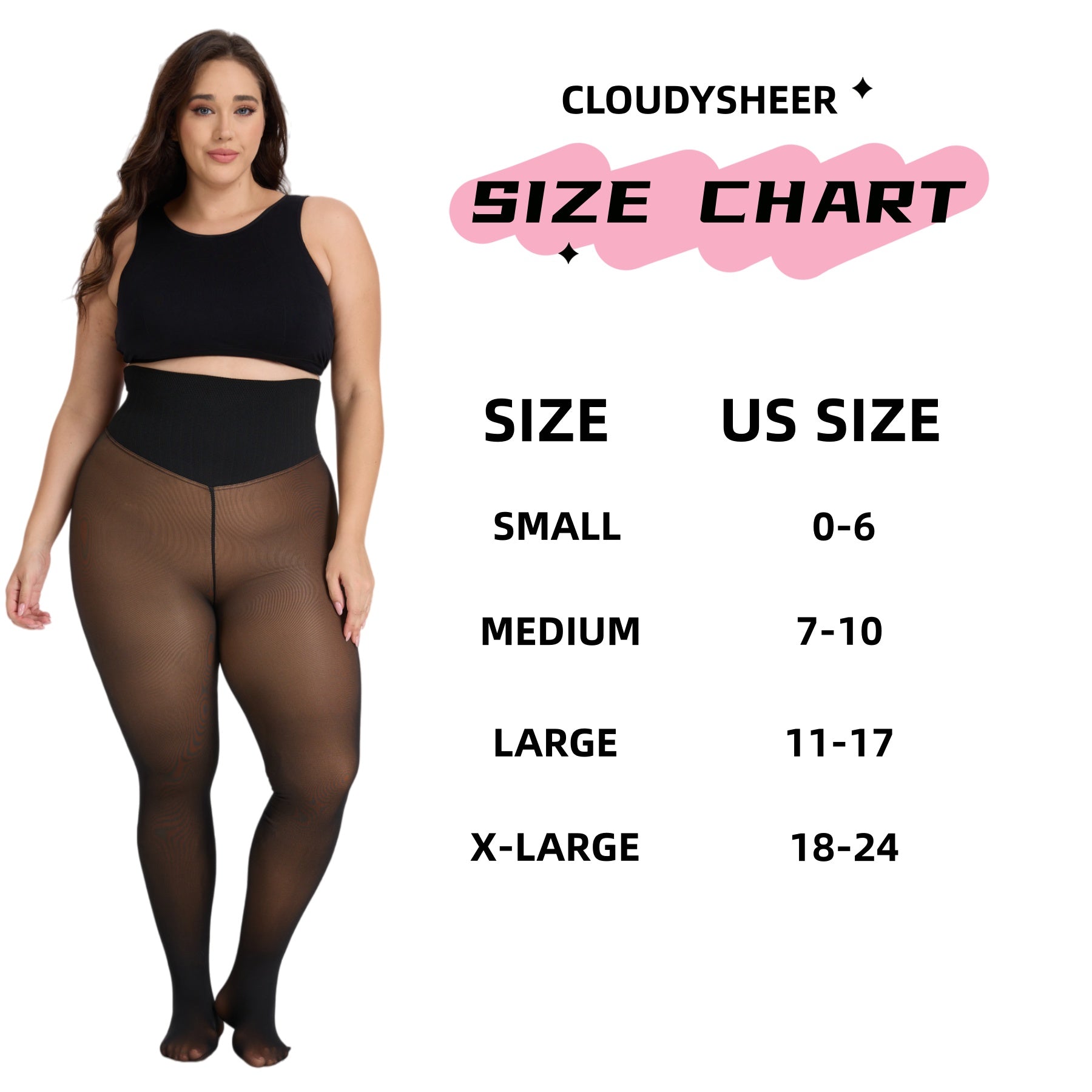 Cloudysheer – Fake-Sheer Thermal Tights