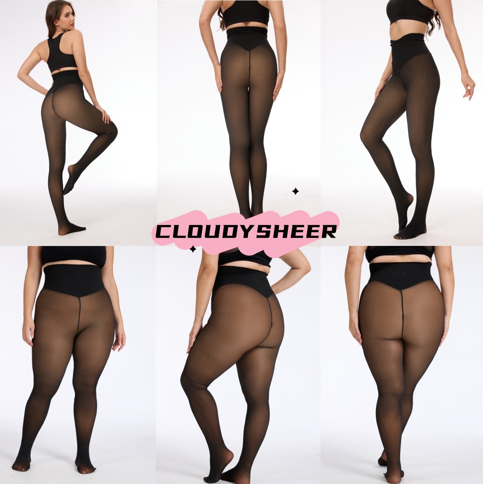Cloudysheer – Fake-Sheer Thermal Tights